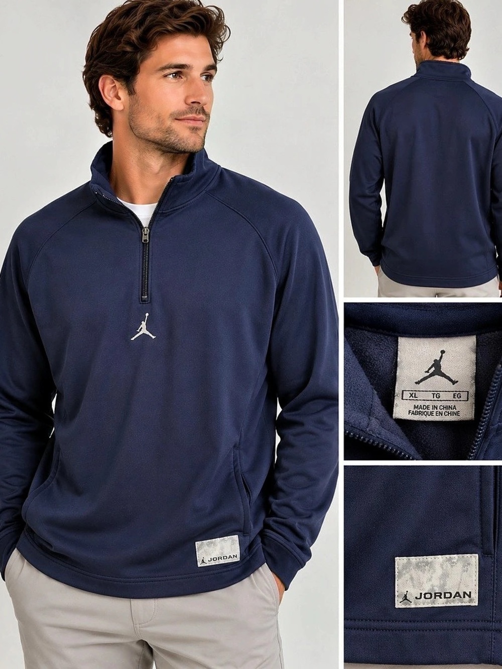 Jordan half-zip pullover Blue Size Large